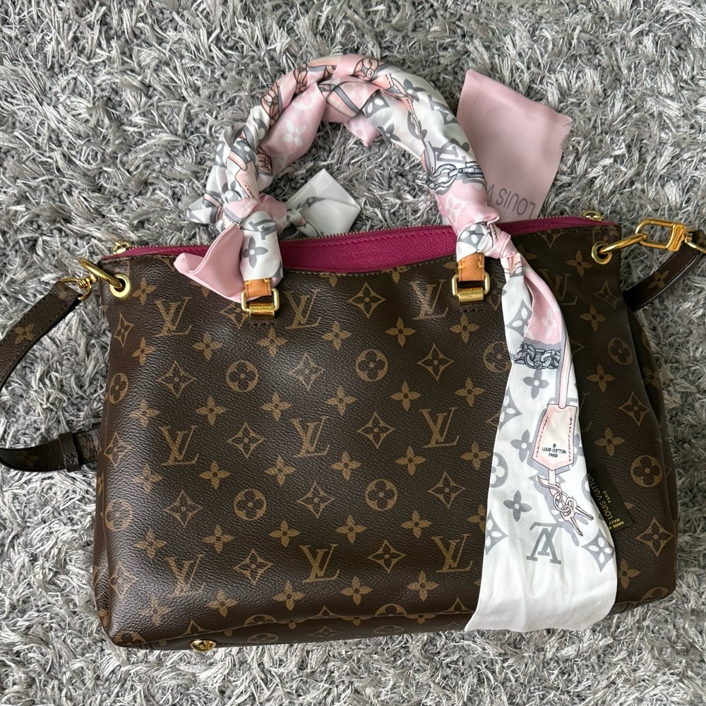 Louis Vuitton Monogram Canvas Handbag with Pink Accents
